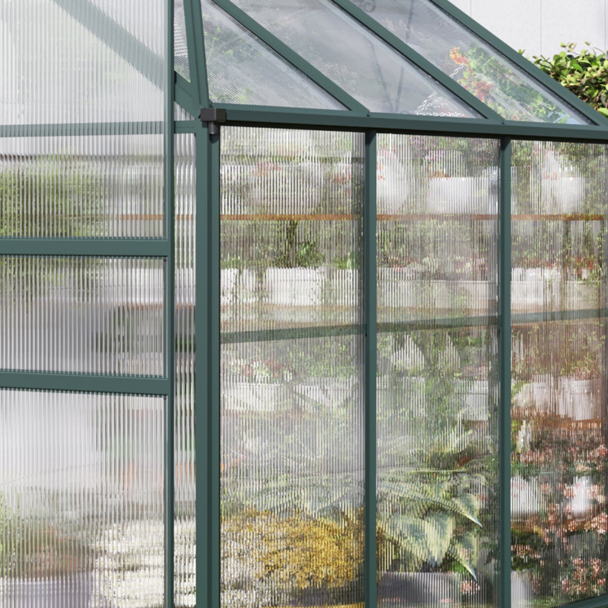 Outsunny - Panneaux de polycarbonate alvéolaire - Polycarbonate - 121x61x0.4cm - Transparent - 9