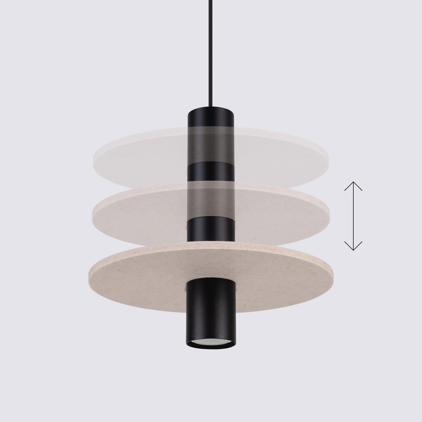 Lampa sufitowa filcowy krążek PELTA beżowa 1xGU10x10W filc wym:126x30x30cm IP20 Sollux Lighting - 5