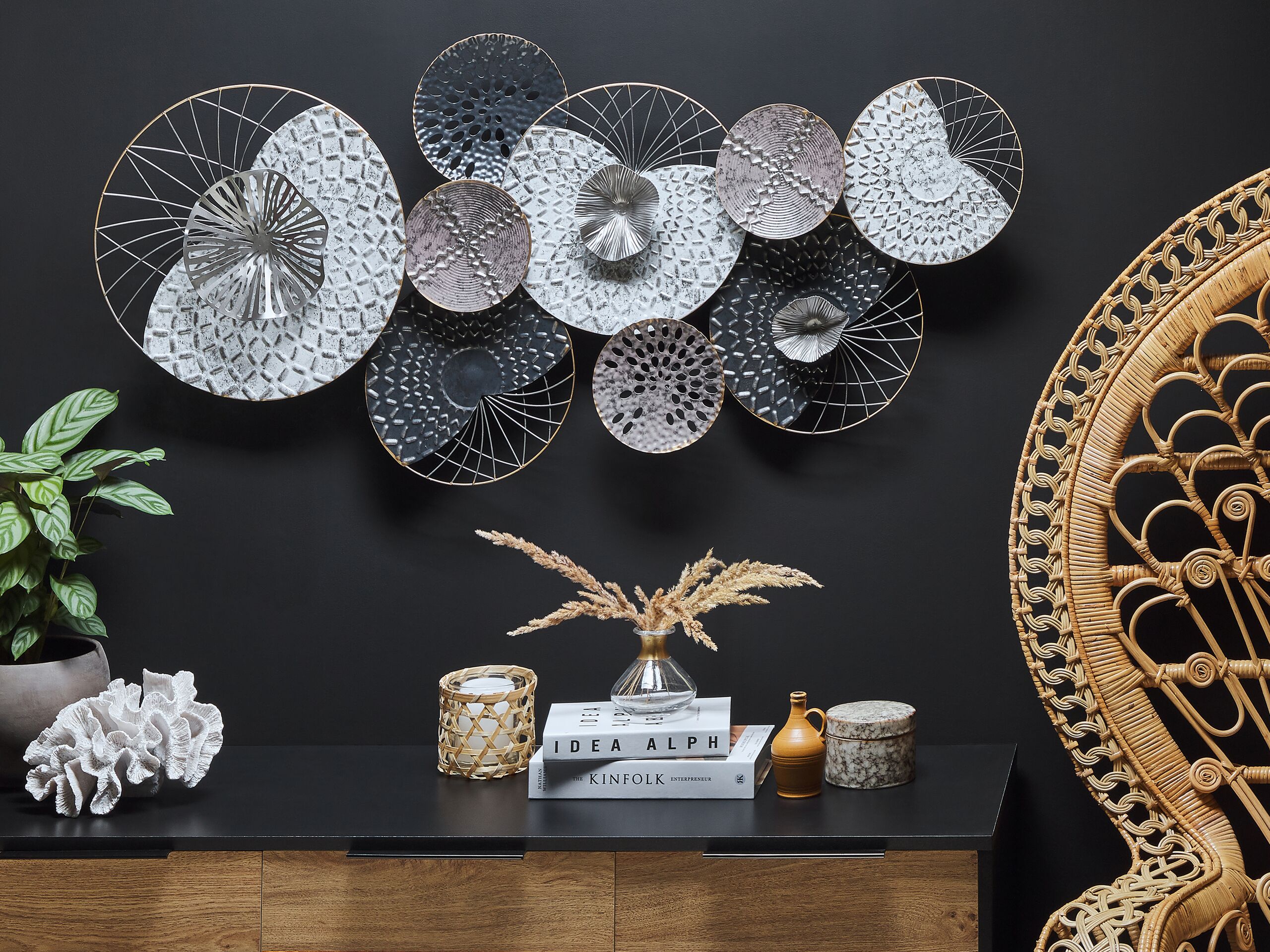 Décoration murale CESIUM Métal 58 cm Argenté - 2