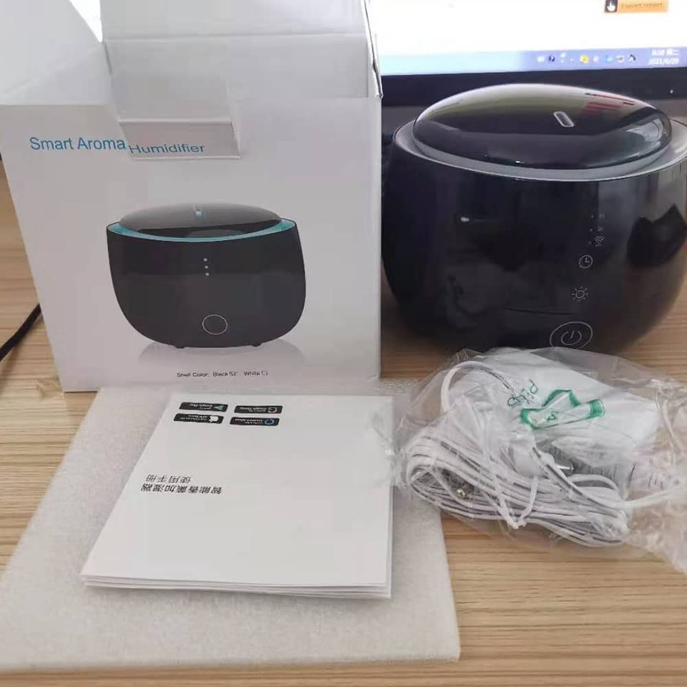 Humidificador de ar e difusor de aroma – compatível com Alexa App and Voice Control for , Large Room – 300ml, preto - 7