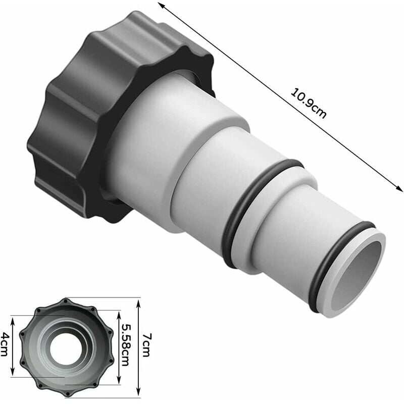 5 ensembles De tuyau de piscine pour piscine adaptateur de tuyau de piscine de 38 mm et 32 mm de diamètre, conformément aux normes, facile à util - 2