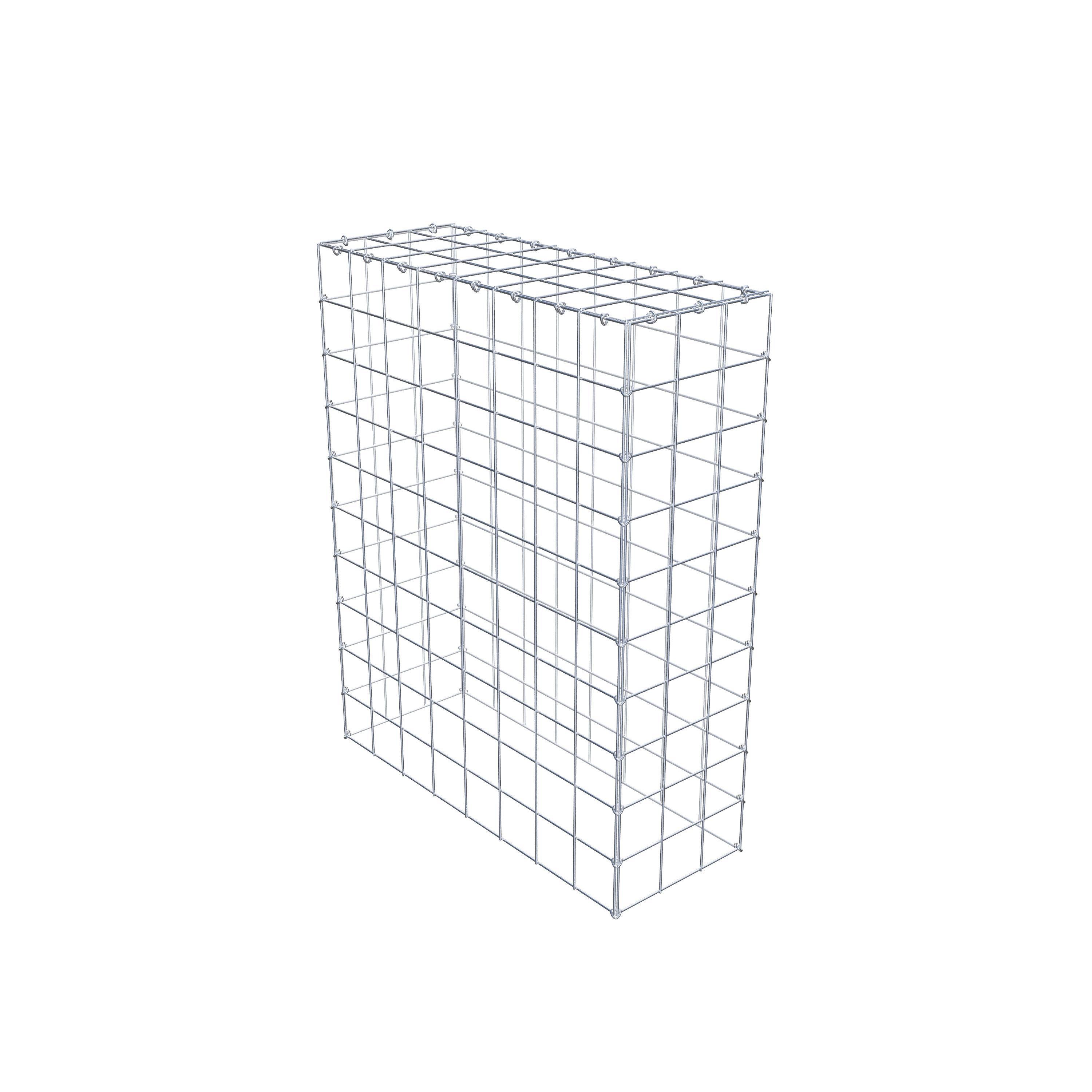 Gavión para apilar en acero galvanizado 100x80x30cm (LxAxP), malla 10 x 10cm, Anillo en C, sin rejilla inferior - 6