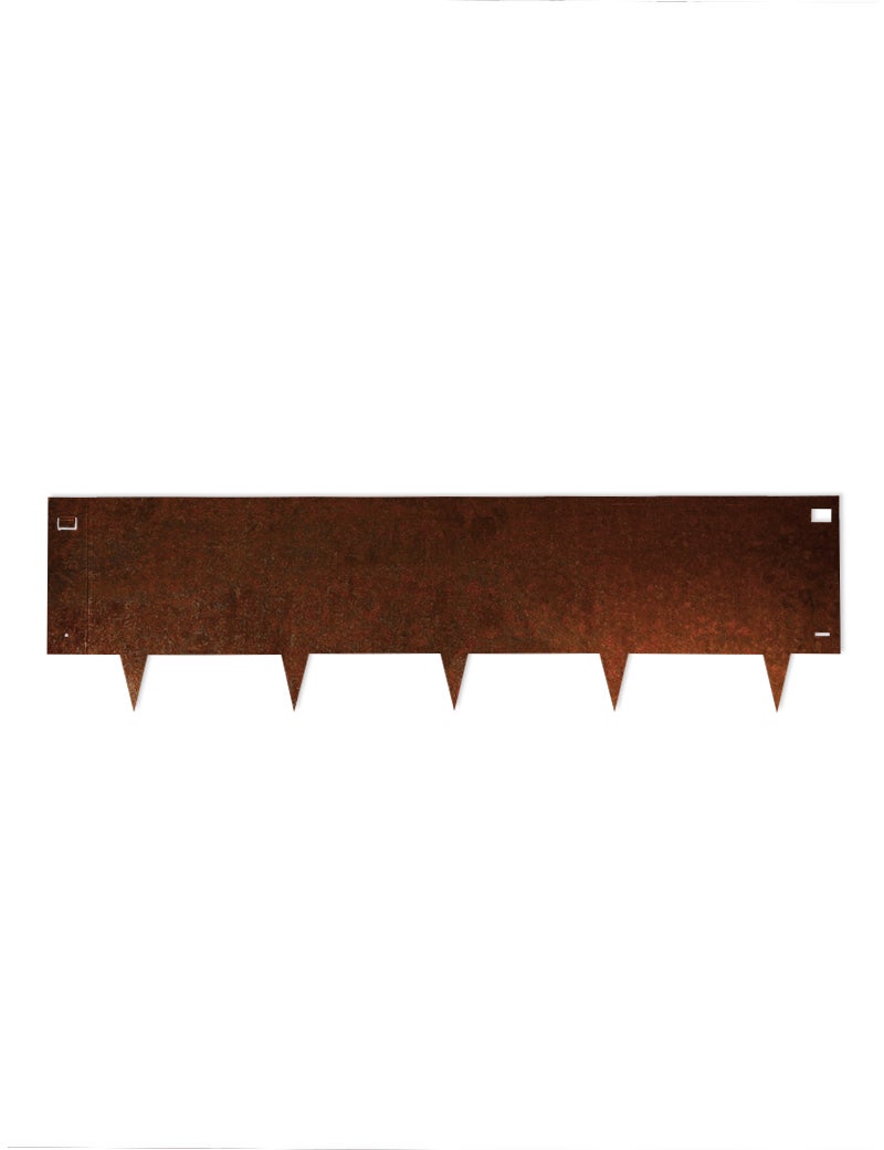 50 pcs Bordure de Jardin Métal Acier Corten Brut 100x26,5cm épaisseur 1,5mm - madecoupesurmesure - 3