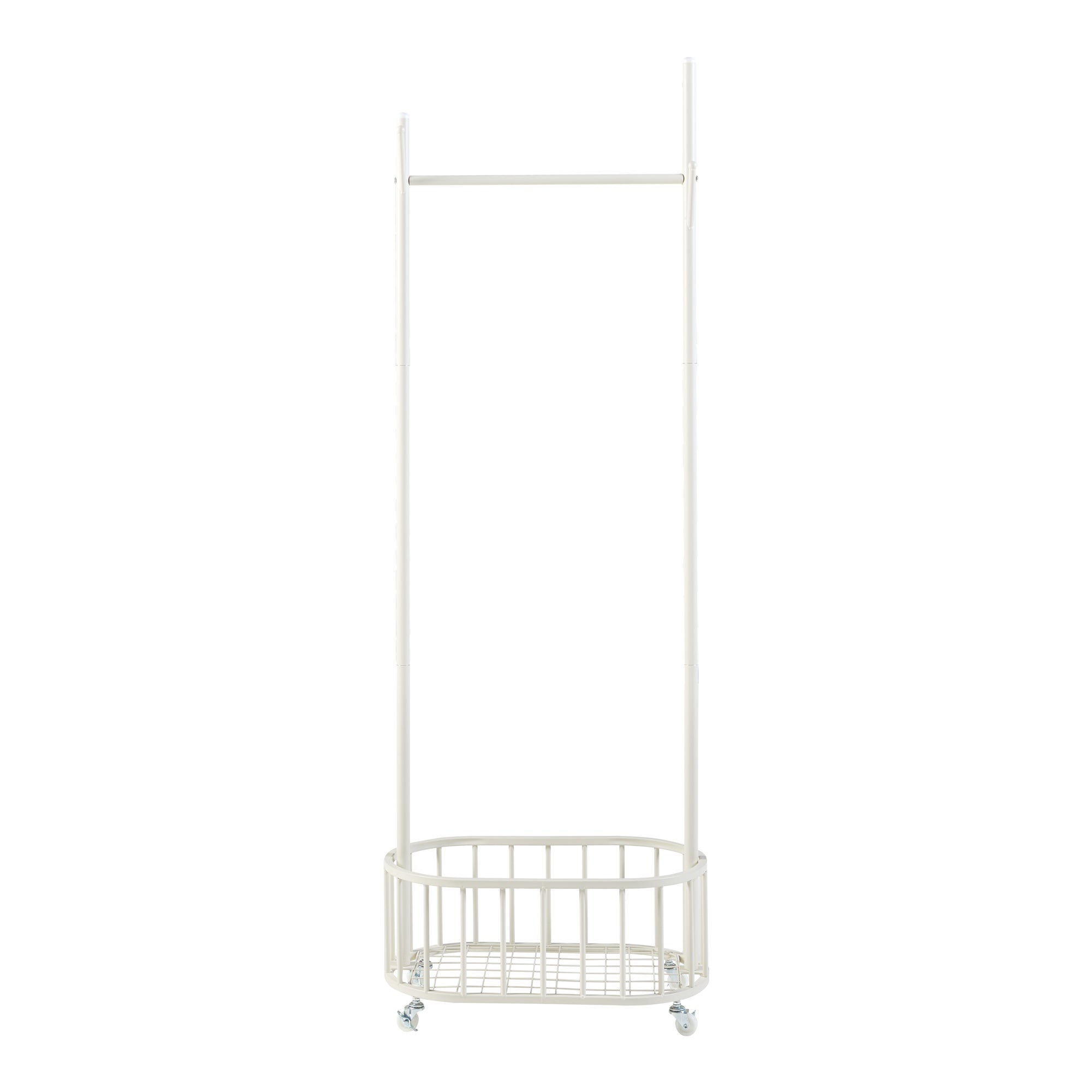 Portant à roulettes Risør acier 175 x 60 x 32 cm blanc [en.casa] - 4