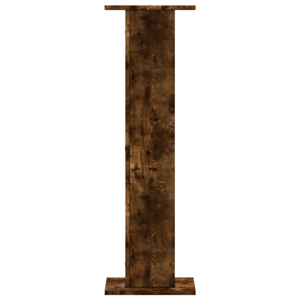Supports pour plantes 2 pcs chêne fumé bois d'ingénierie - 4