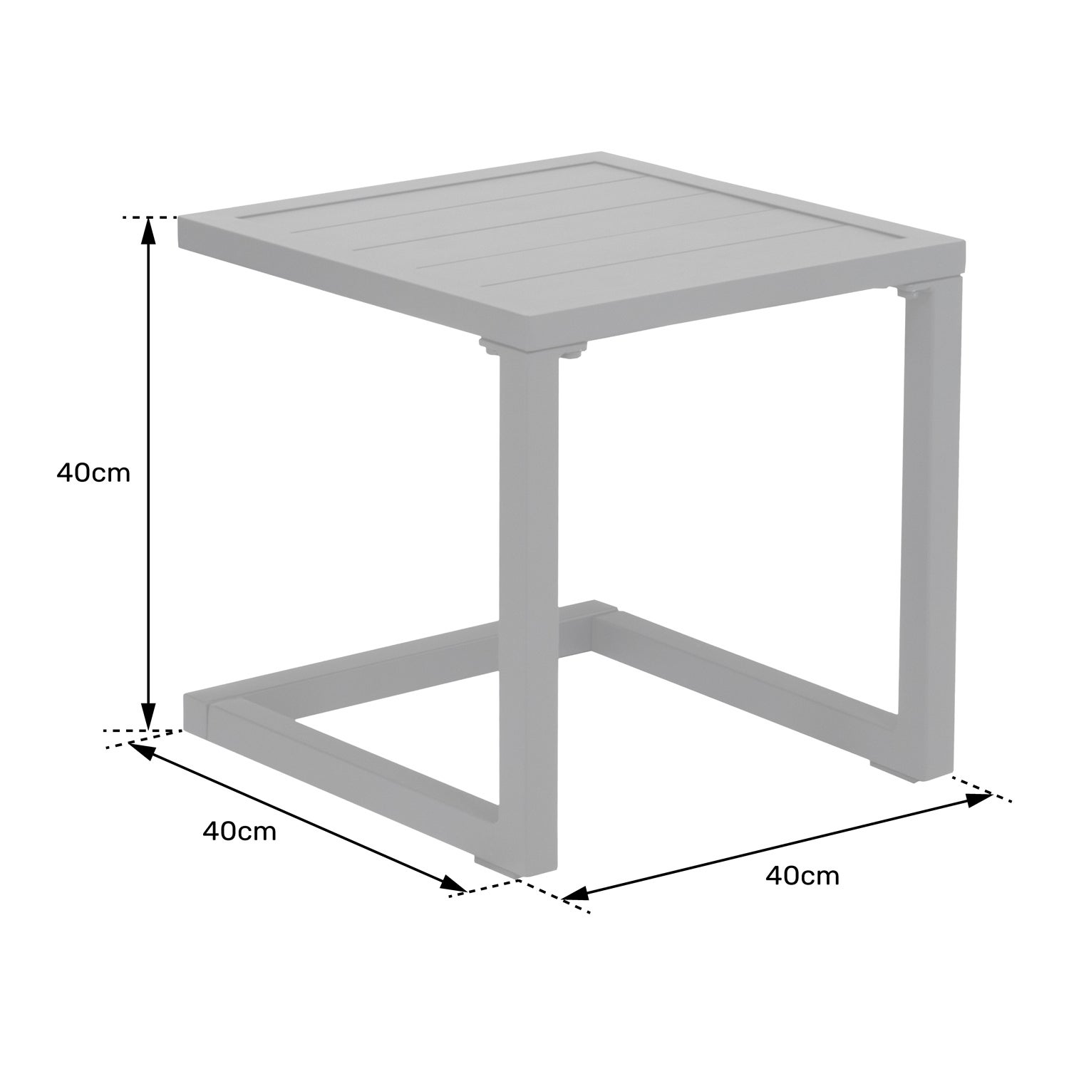 Table d'appoint terracotta aluminium BARBADOS - 4