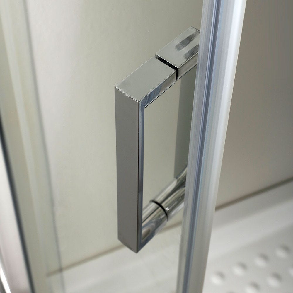 Box doccia stondato 80x80 cm cristallo 4mm trasparente semicircolare | Luna - 8