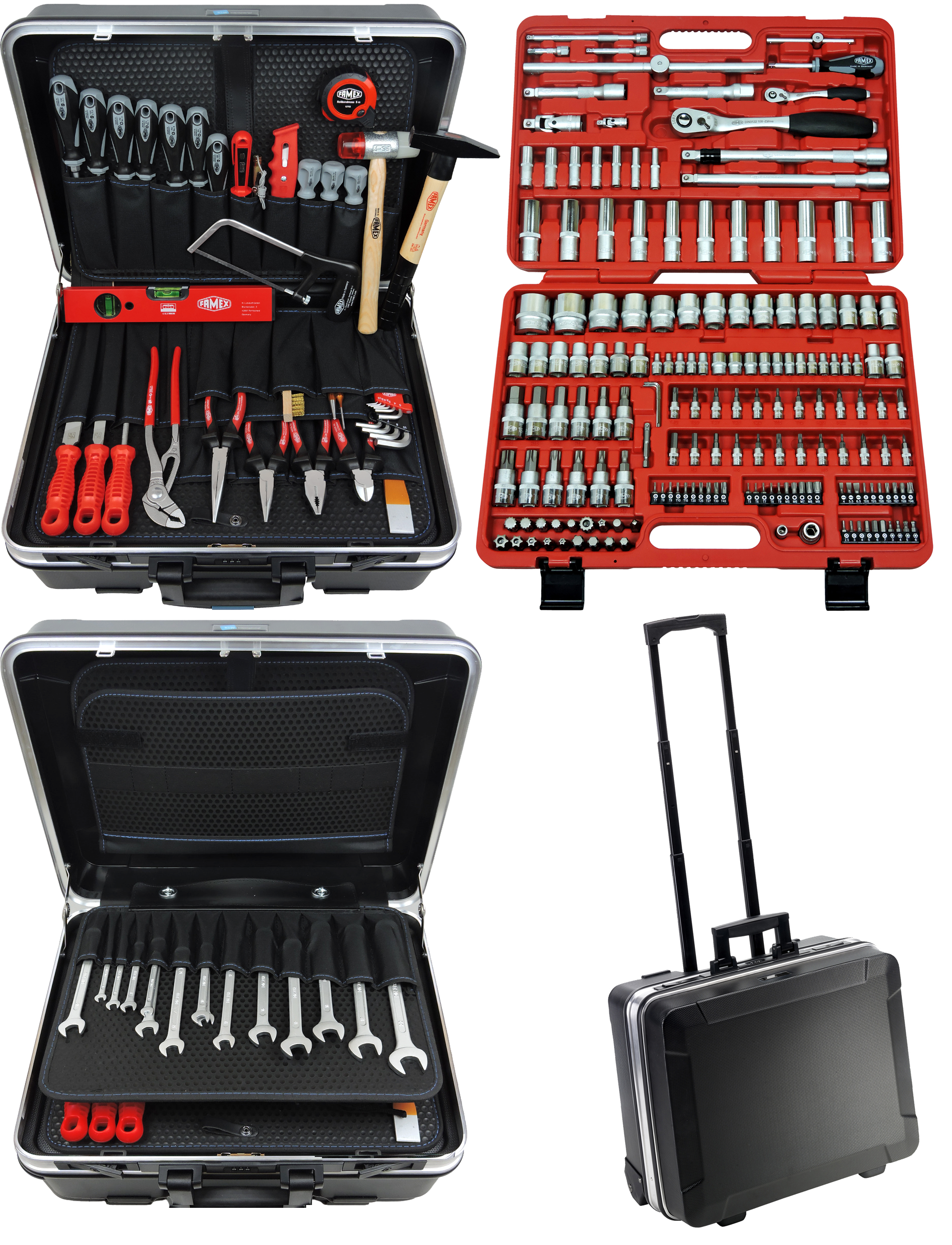 Kit D'outils De Mécanicien DOWELL 61 Pièces – Coffret De Clés à Douille, Tournevis Et Pinces Pour Réparation Auto Et Bricolage Maison