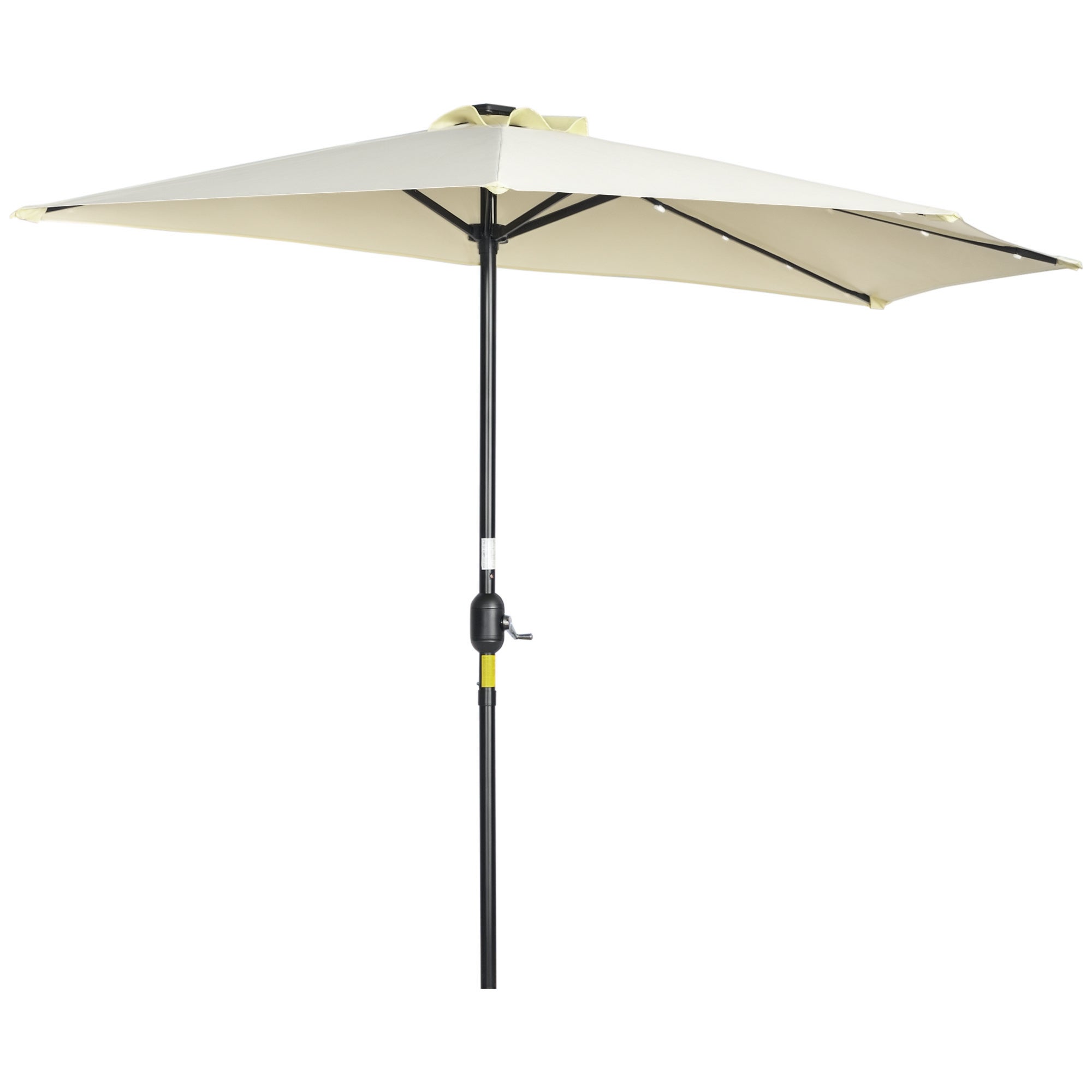 Spetebo Parasol en aluminium de 250 cm avec articulation articulée et manivelle – Parasol de Martktschirm à manivelle, gris, 250 cm
