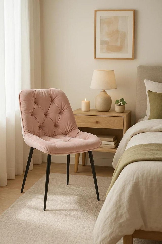 Sillas Comedor - Silla Miska Terciopelo - Rosa