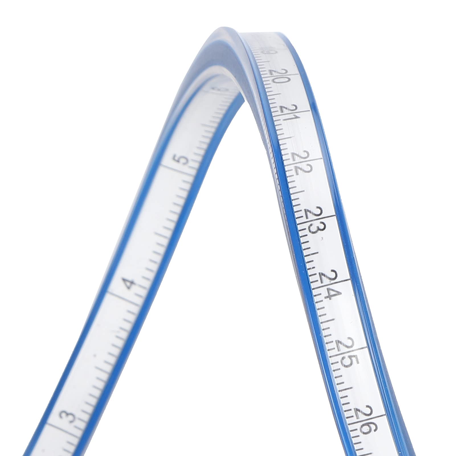 Règle courbe flexible en plastique, échelle métrique, outil de mesure souple pour le dessin et la couture (règle serpent de 50 cm) - 7