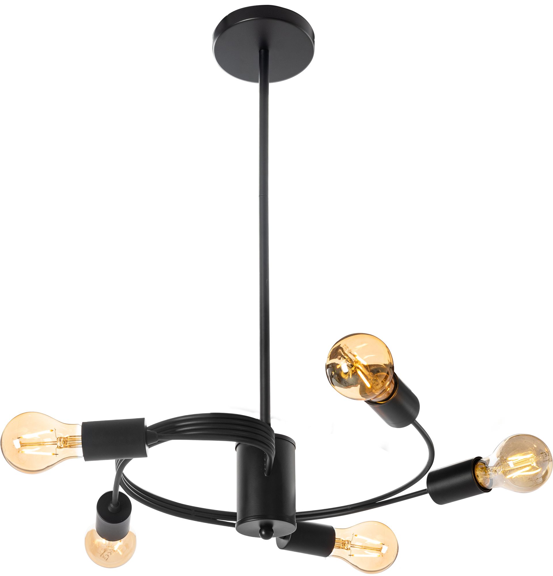 Lampa Sufitowa Toolight App739-5Cp Czarny