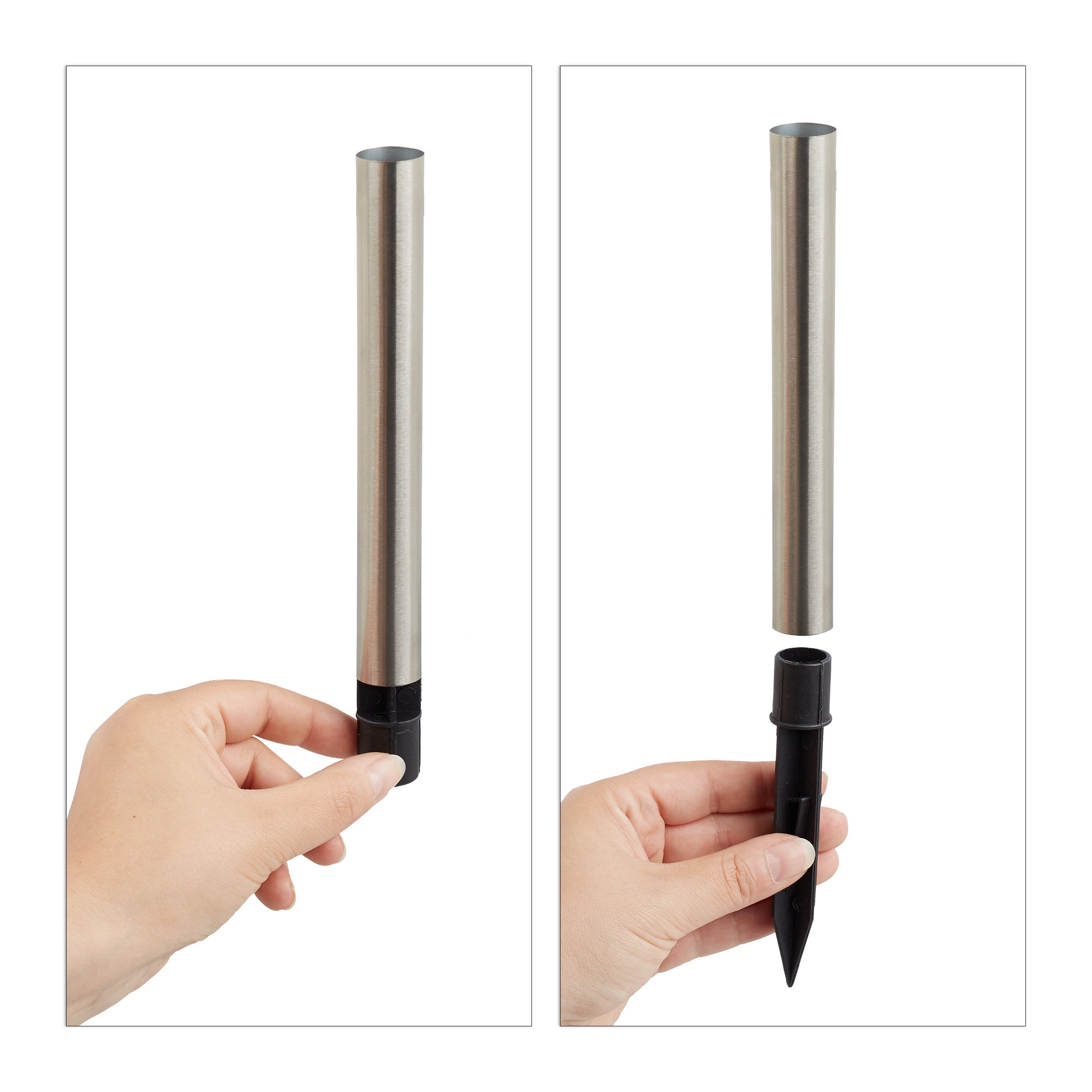 Set da 20 Luci Solari Sferiche da Giardino, Effetto Vetro Rotto, Impermeabili, Paletti Inclusi, Argento - 6