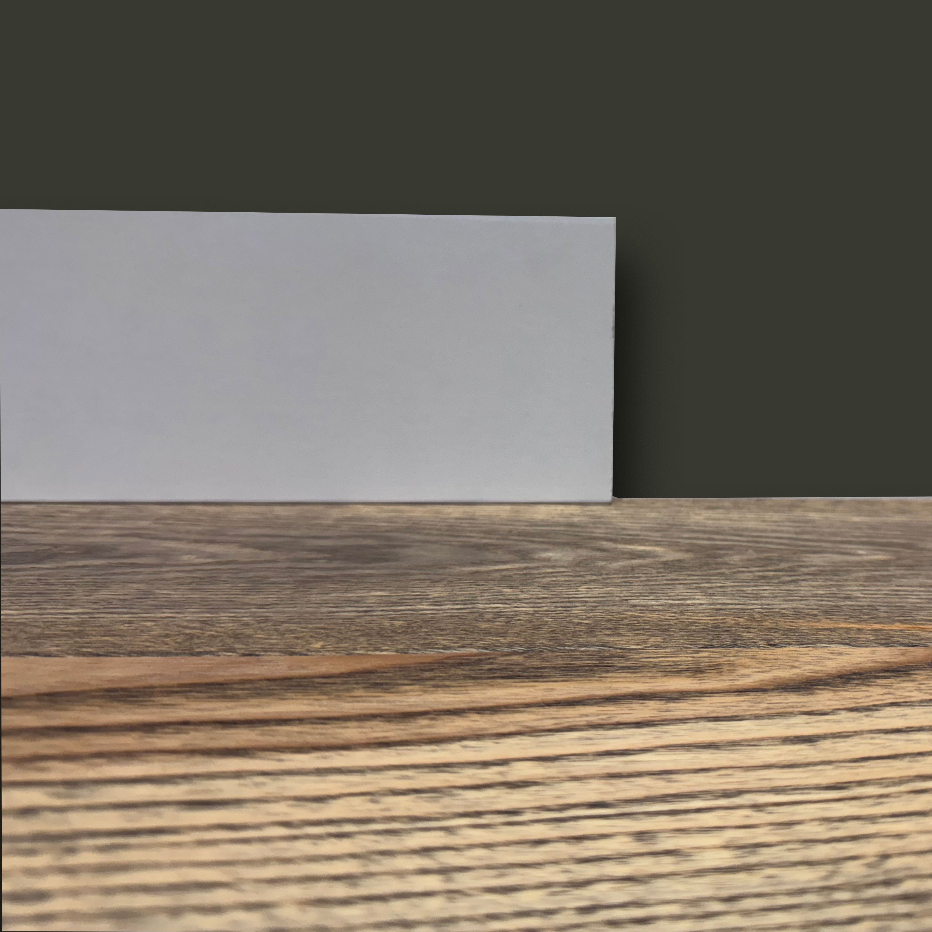 PLINTHE CARRÉE en FIBRE DE BOIS COMPACTE 120X12 BLANC 9016 (prix au mètre linéaire) - 2