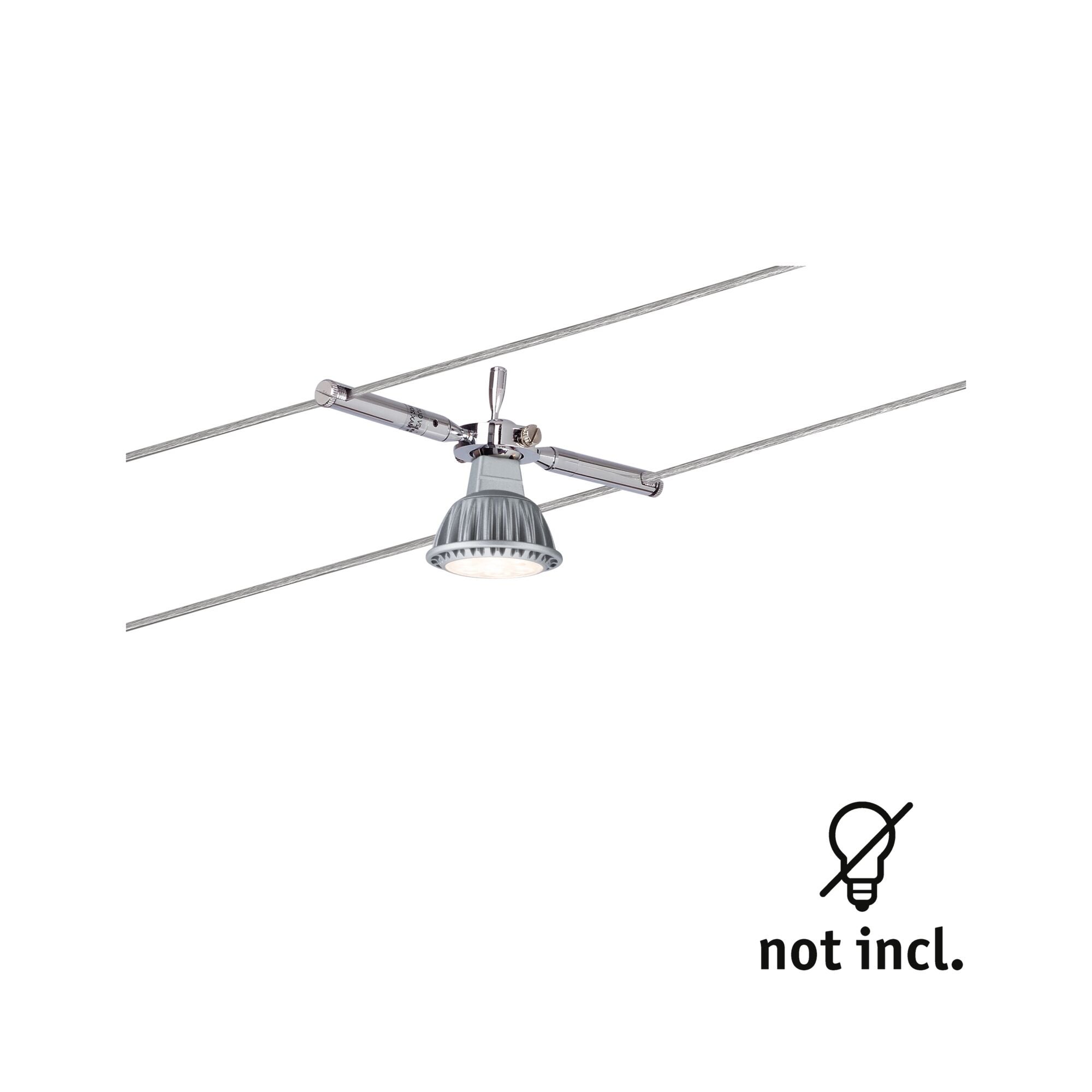 Système sur câbles TogoLED Spot individuel GU5,3 max. 10W gradable 12V Chrome - 3