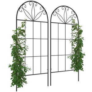 Arche De Jardin En Métal Vert Foncé GLARRY 118x56x221 Cm - Tuteur Pour Plantes Grimpantes Et Décoration Extérieure