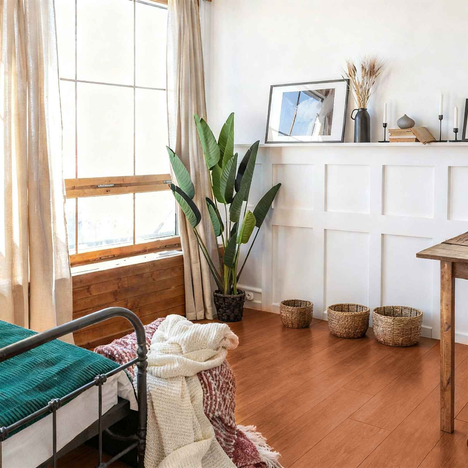 Pavimento in Legno Impermeabile e Resistente all'Usura914,4×152,4×2mm Facile da Installare e Pulire Alta Durabilità per Cucina,Bagno e Uso Commerciale - 6