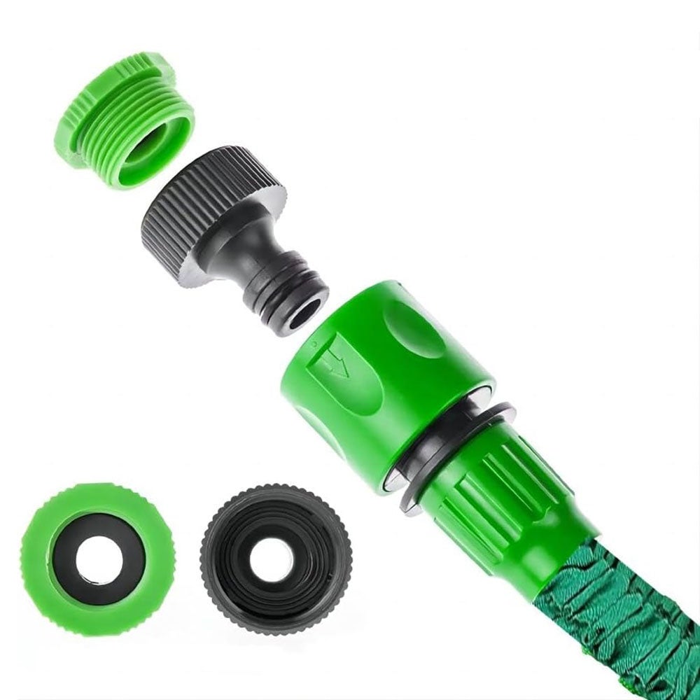 Tuyau d'arrosage extensible 15 m/50 pi - avec 7 modes de pulvérisation - anti-fuite - adapté au jardin et au lavage de voiture - 6