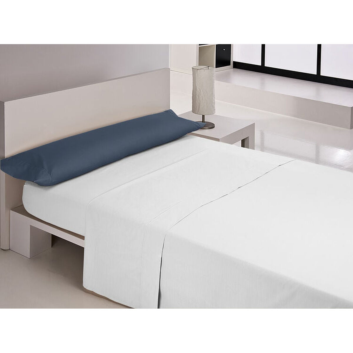 Funda de almohada happy home mix colors azul marino cama de 150/160 144 hilos 45 x 100 cm (2 unidades)