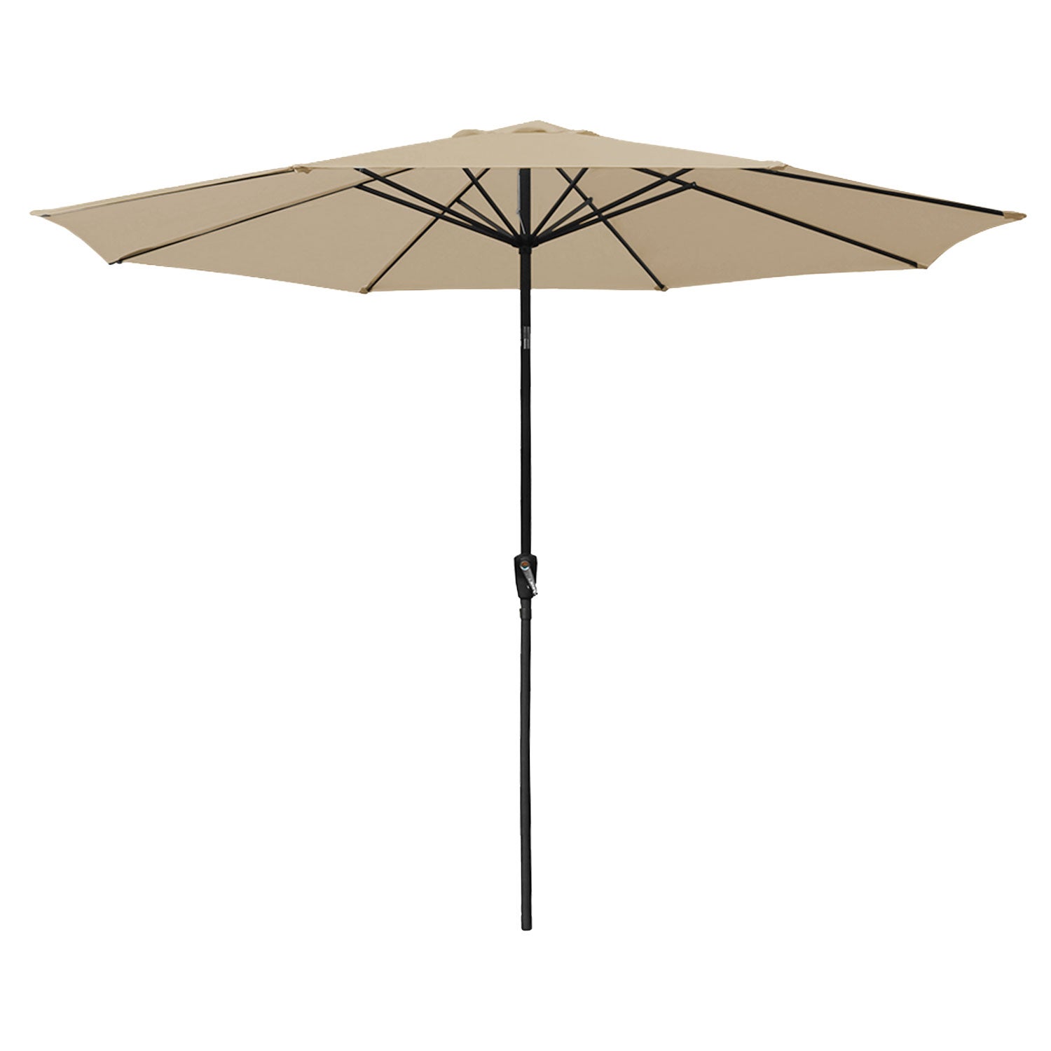 Okrągły parasol prosty HAPUNA o średnicy 3,30 m, beżowy