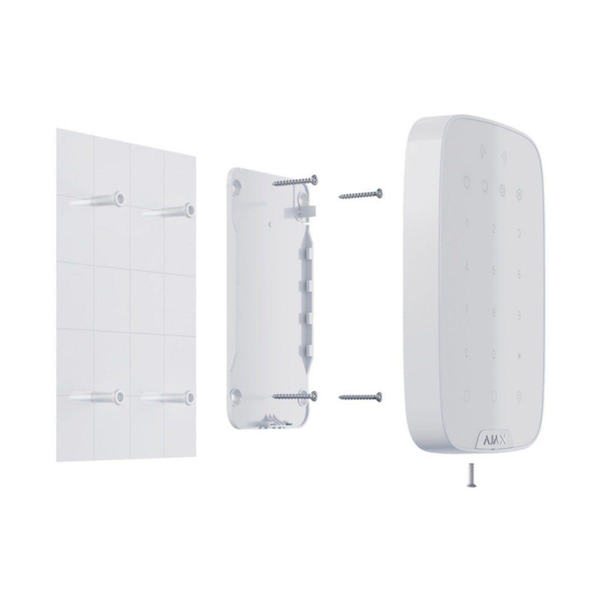 Ajax KeyPad Plus Tastiera senza fili Lettore tessere centrali Plus Bianco - 2