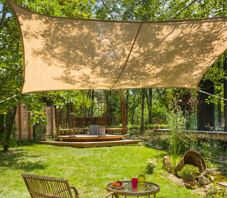 Voile d'ombrage Naturelle Jute Rectangulaire 3 x 2 m - Jardiline - 3