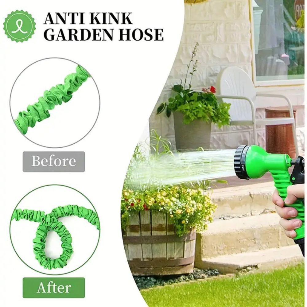 Tubo flessibile da giardino estensibile 30 m rinforzato adattabile 1/2