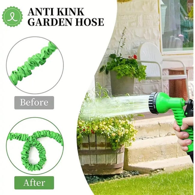 Tubo flessibile da giardino estensibile 30 m rinforzato adattabile 1/2 Tubo flessibile da giardino estensibile 30 m rinforzato adattabile 1/2