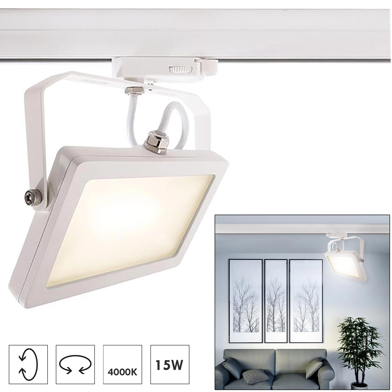 Veemoon Mini Spot LED Réglable 3W - Éclairage Vitrine Bijoux Nickel Brossé Blanc Neutre