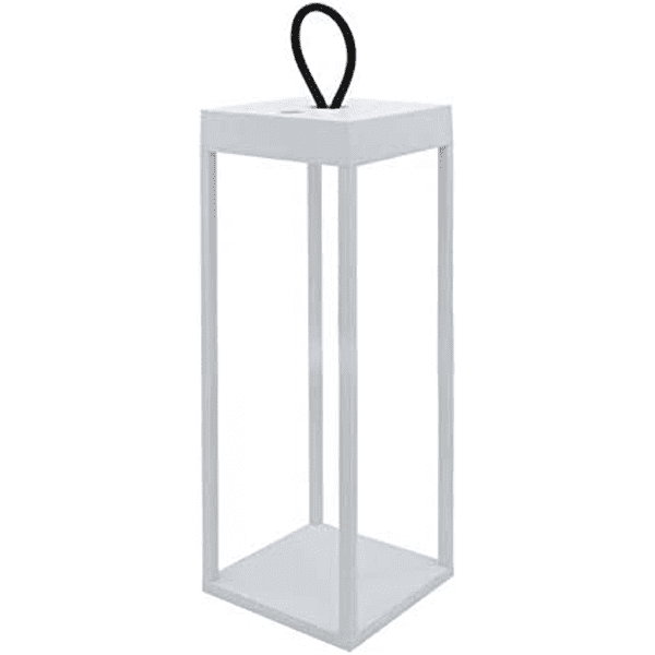 Marino cristal logica diogene l blanco, lámpara de mesa recargable h 50cm