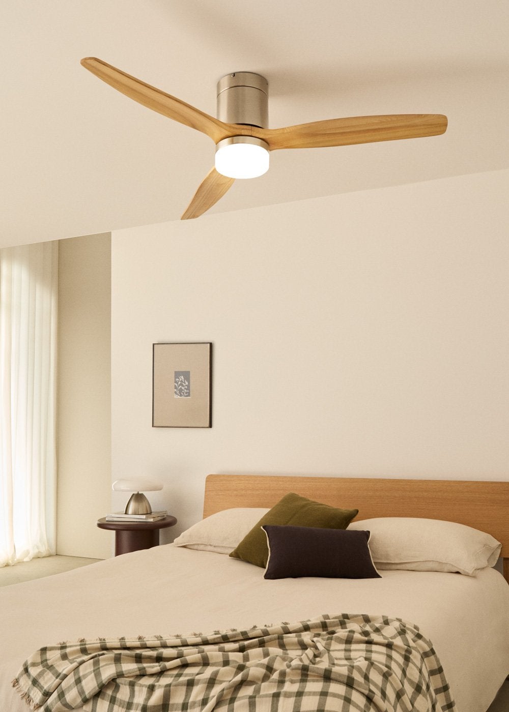 CREATE - WIND CALM M - Ventilateur de plafond silencieux 40W avec pales techniques en ABS Ø132cm avec eclaraige sans wifi - 3