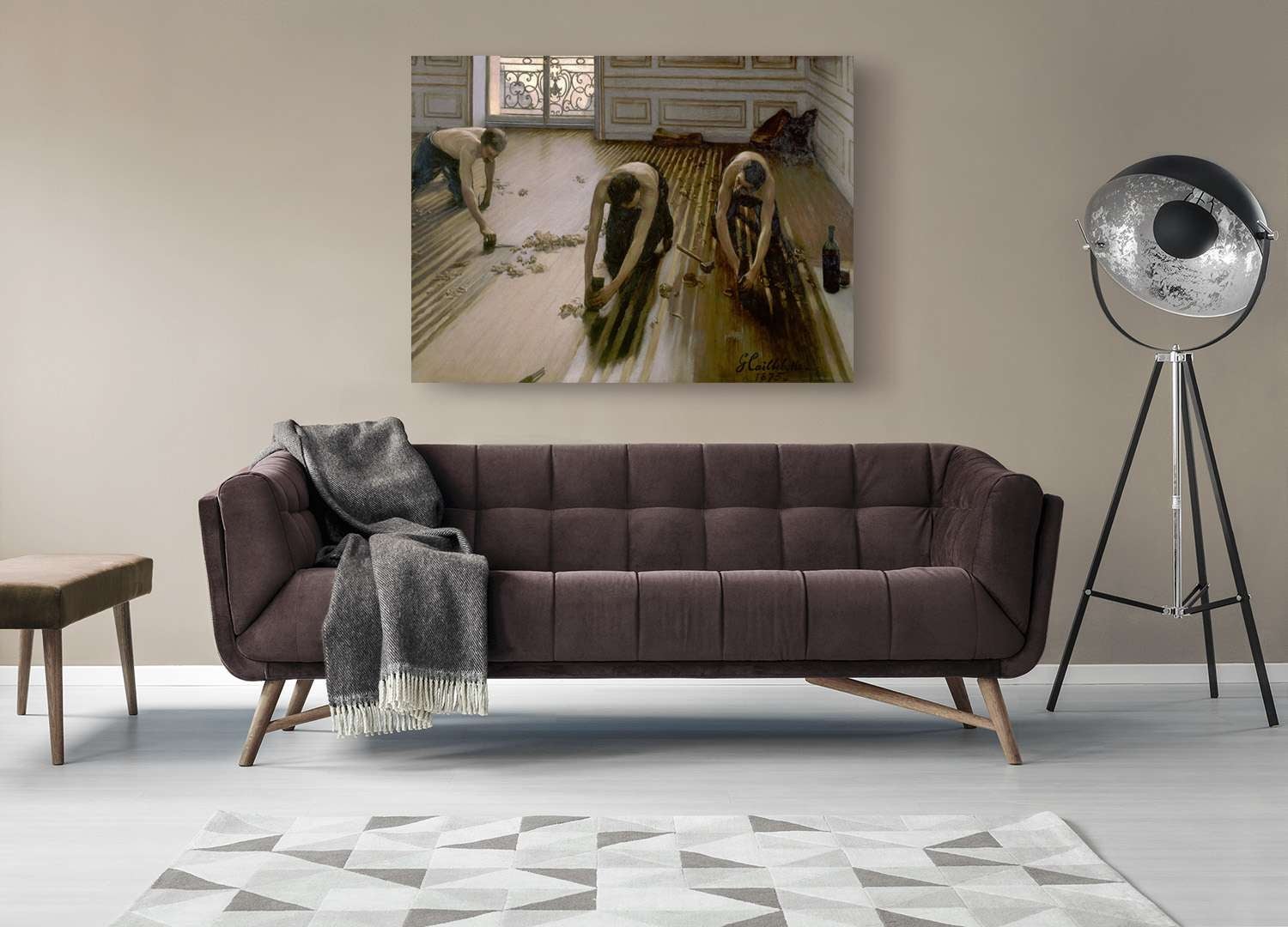 Peinture, impression sur toile - Gustave Caillebotte, Les raboteurs de parquet - 80x60 cm - 3