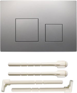 Chasse D'eau Wc Suspendu Plaque De Déclenchement Geberit Sigma 20 - Pour Chasse D'Eau 2 Quantités - Noir Mat Avec Bandes Chromées Plaque Geberit