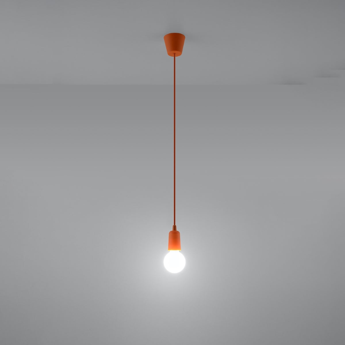 Lampa wisząca ASTIS 1 pomarańczowy LED 3000K - 9x9x90cm Sollux