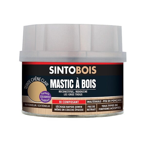 Mastic à bois sintobois, chêne clair, boîte de 1000 ml - 2