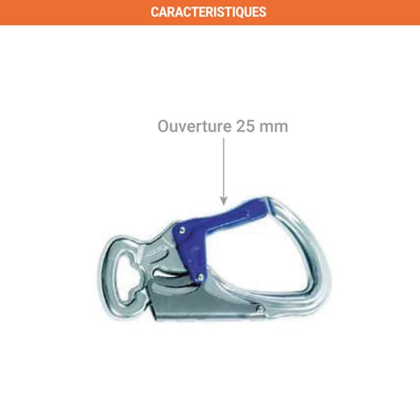Antichute à rappel automatique à sangle 2m - Aluminium - 41-HWB-2 - 2
