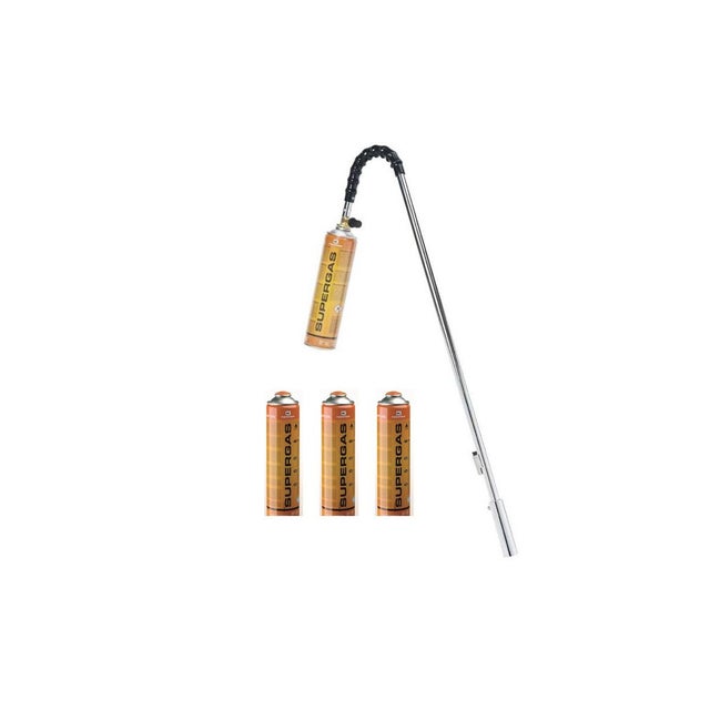 Desfolhador a gás térmico KEMPER Ignição Piezo + 4 cartuchos 330g Desfolhador