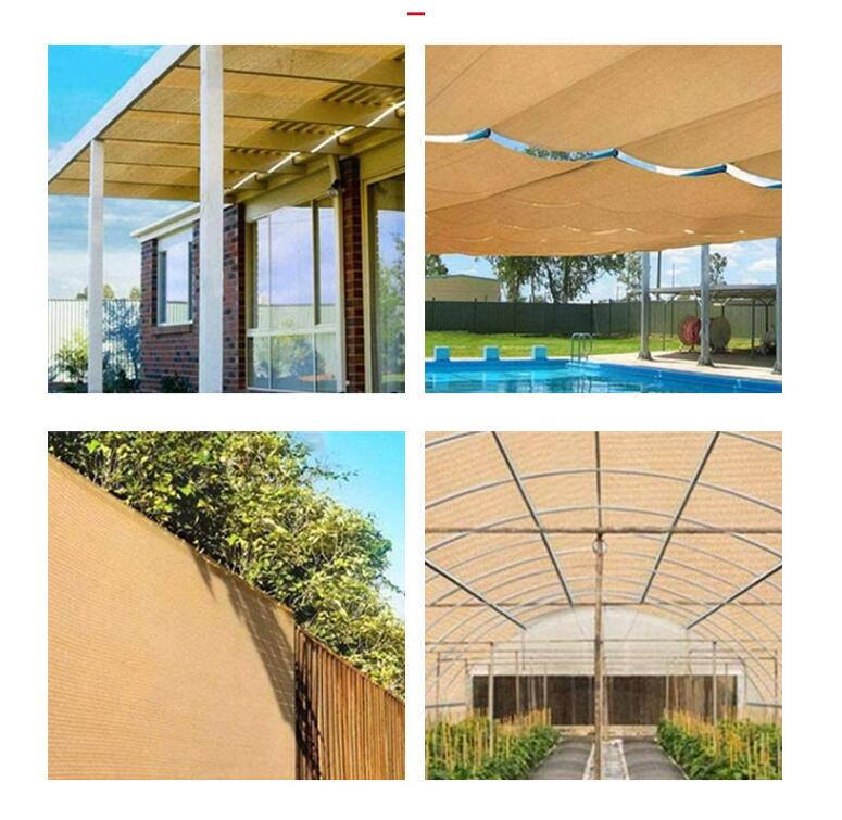 3 x 5 m 85 % occultant HDPE Anti-UV Filet de clôture de jardin Auvent de piscine Filet pare-soleil – Beige - 4