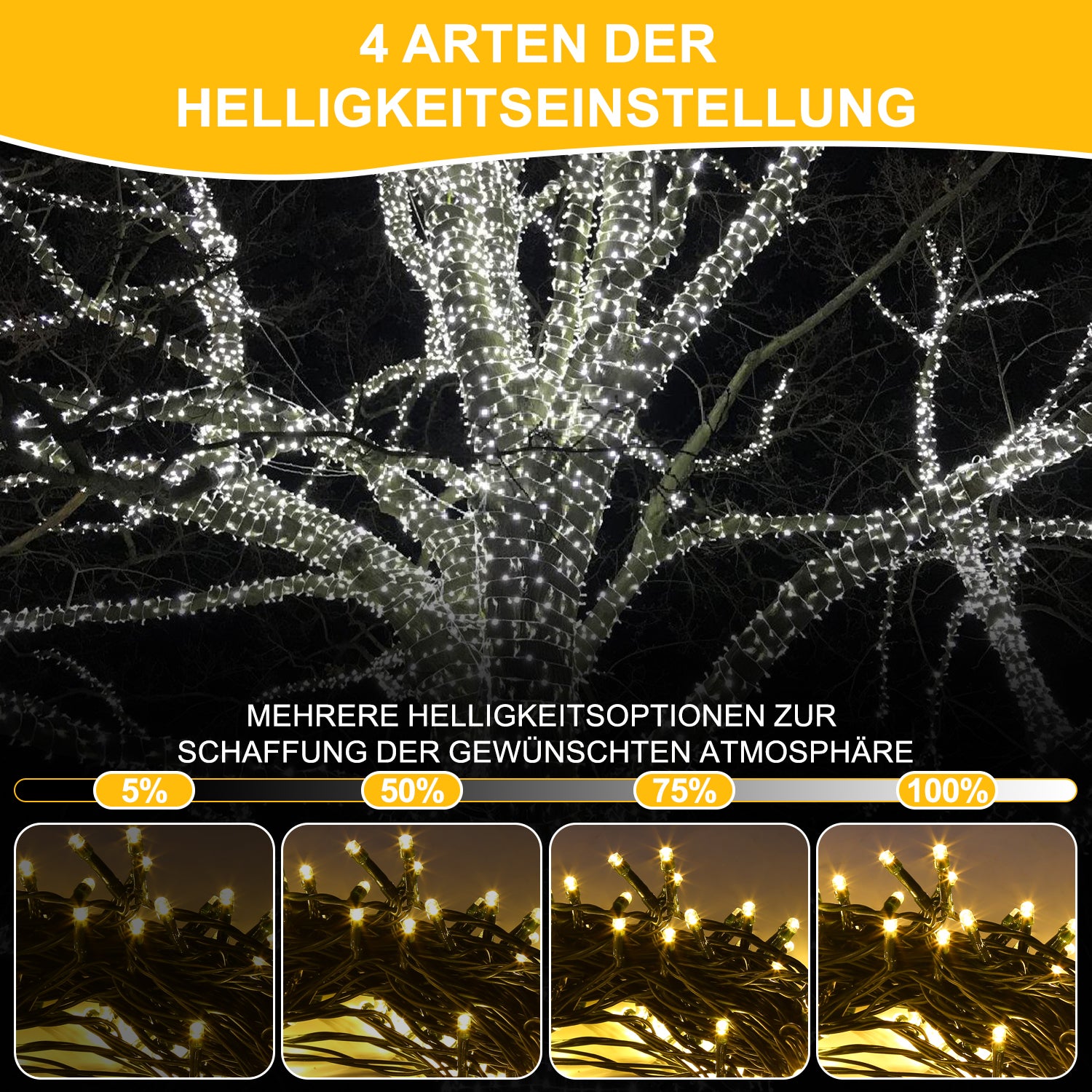 80M 800 LED Guirlande Lumineuse Solaire Extérieur Intérieur Carnaval Mariage Éclairage - IP44 Décoration de Noël pour Jardin anniversaire blanc chaud - 8