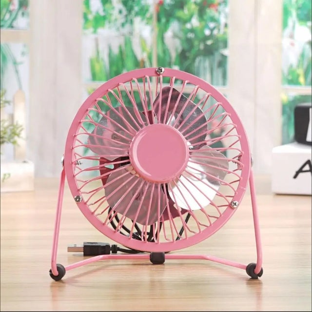 Mini ventilateur portable USB, refroidisseur métallique, réfrigération 3 lames, ventilateurs silencieux de bureau, pour voiture, ordinateur portable