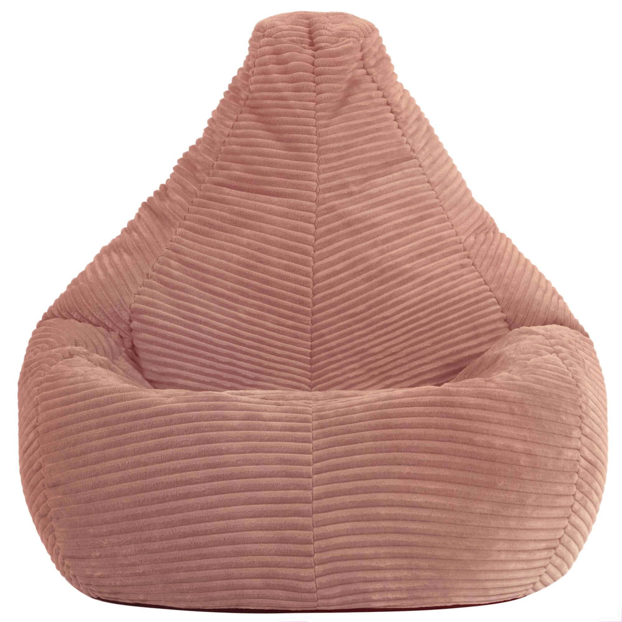 Pouf poire enfant à dossier haut Icon velours côtelé rose aube, 65x65cm Oeko-Tex® - 4