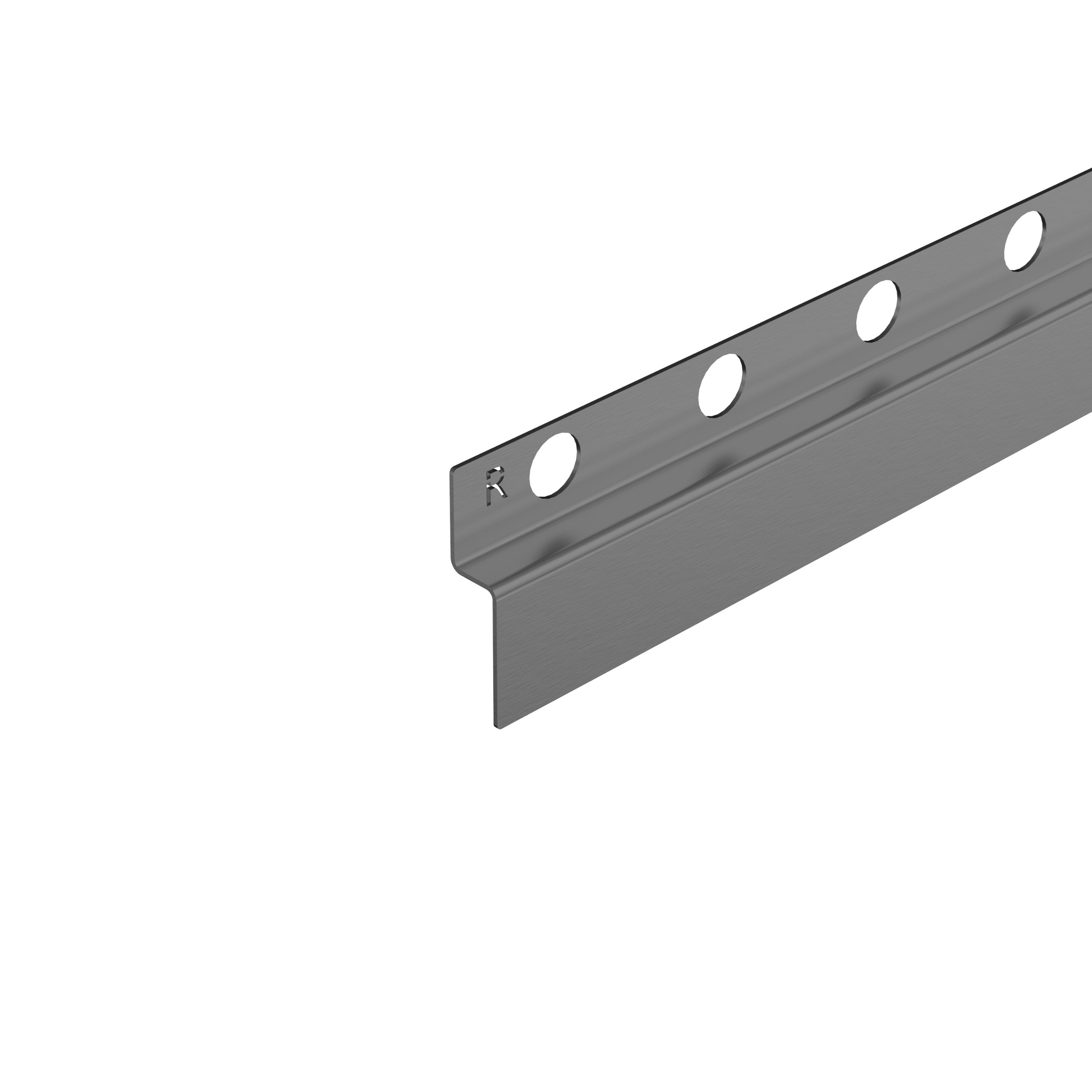 Listwa spadkowa przyścienna prawa 120 cm Gun Metal