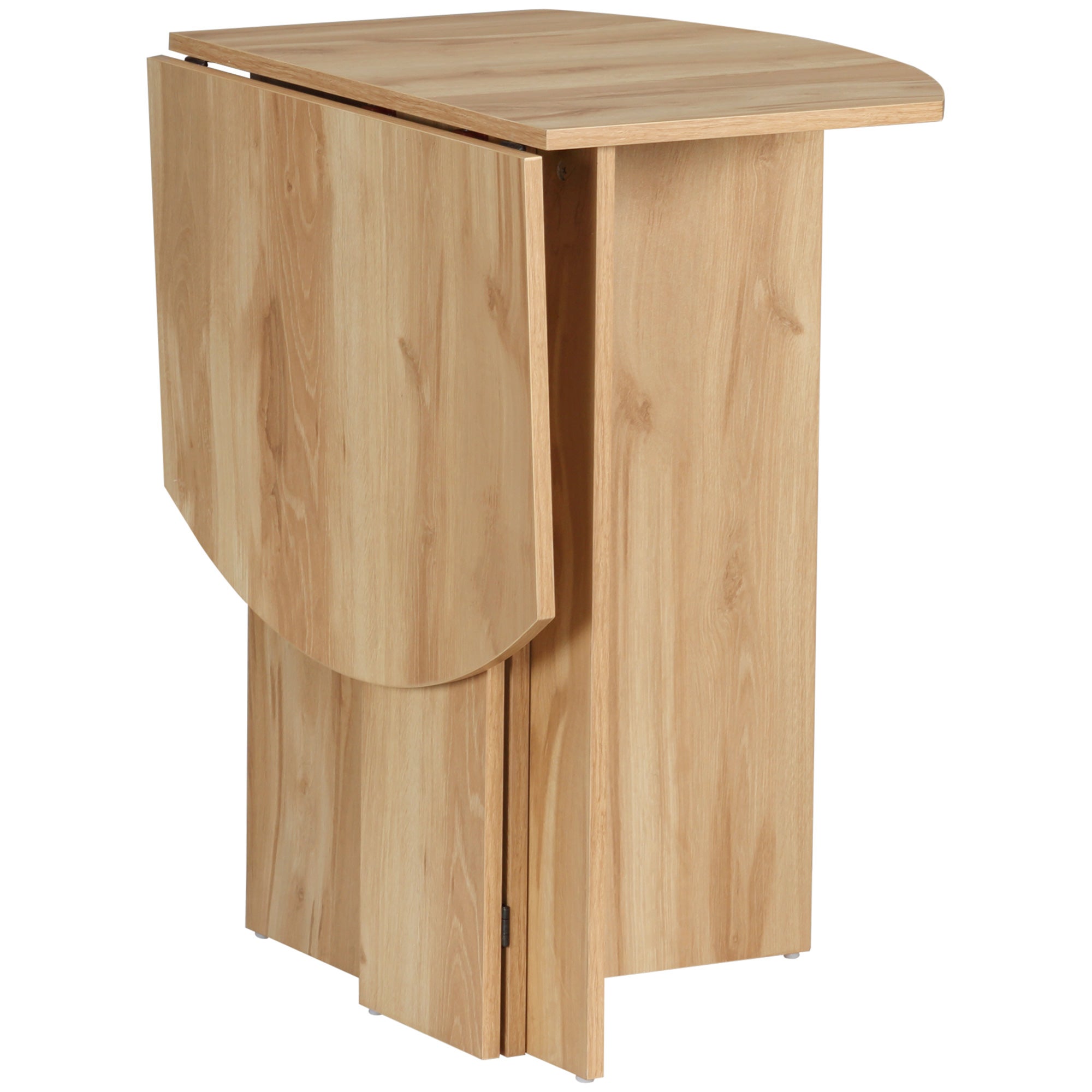 Mesa de comedor plegable de madera, ahorra espacio, ideal para cocina y salón (90 x 60 x 74 cm), roble.