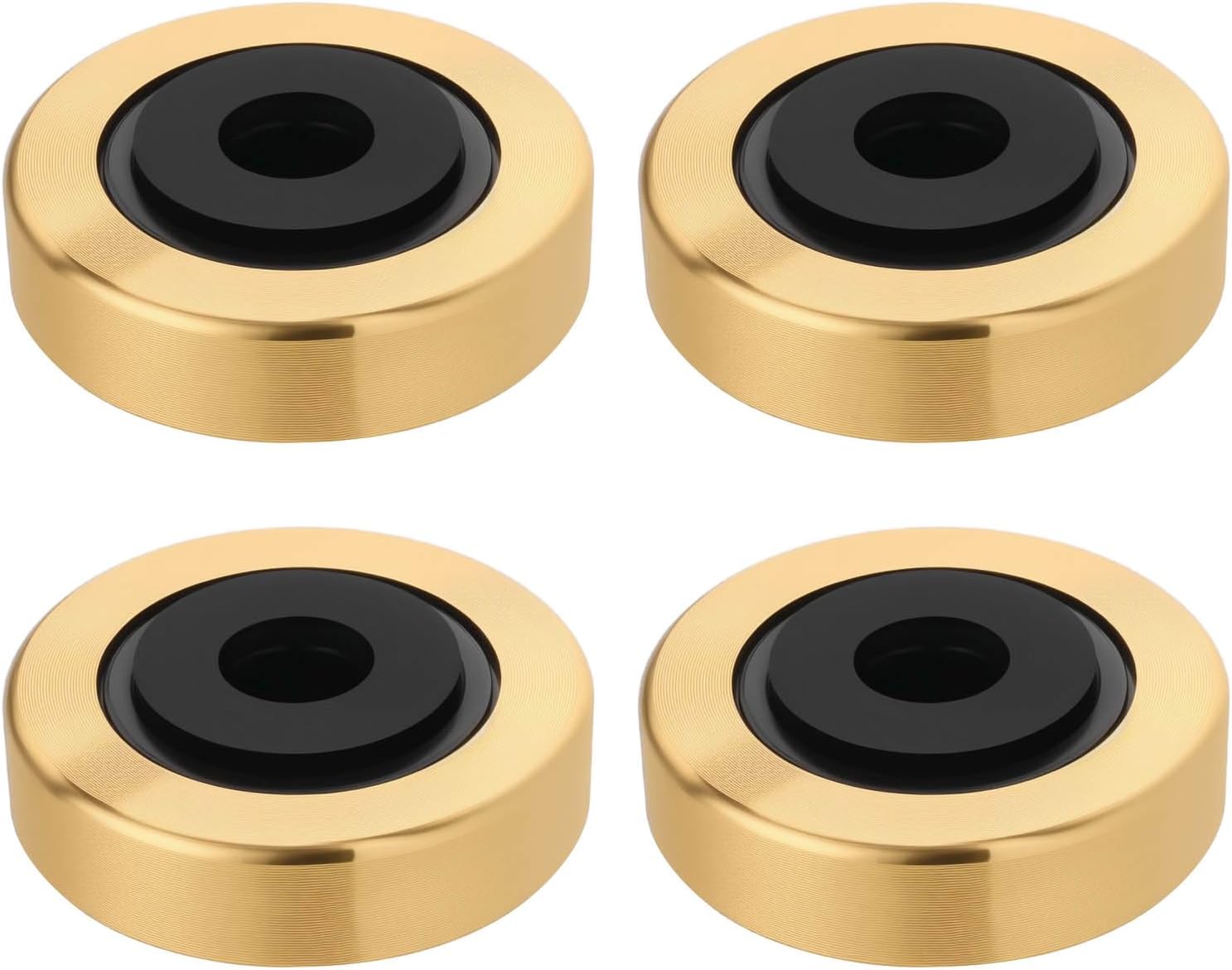 Zestaw 4 Aluminiowych Nóżek do Urządzeń 45 X 15 Mm Złote Nóżki Amortyzujące Izolujące i Absorbujące Nóżki do Urządzeń Audio Nóżki Izolacyjne