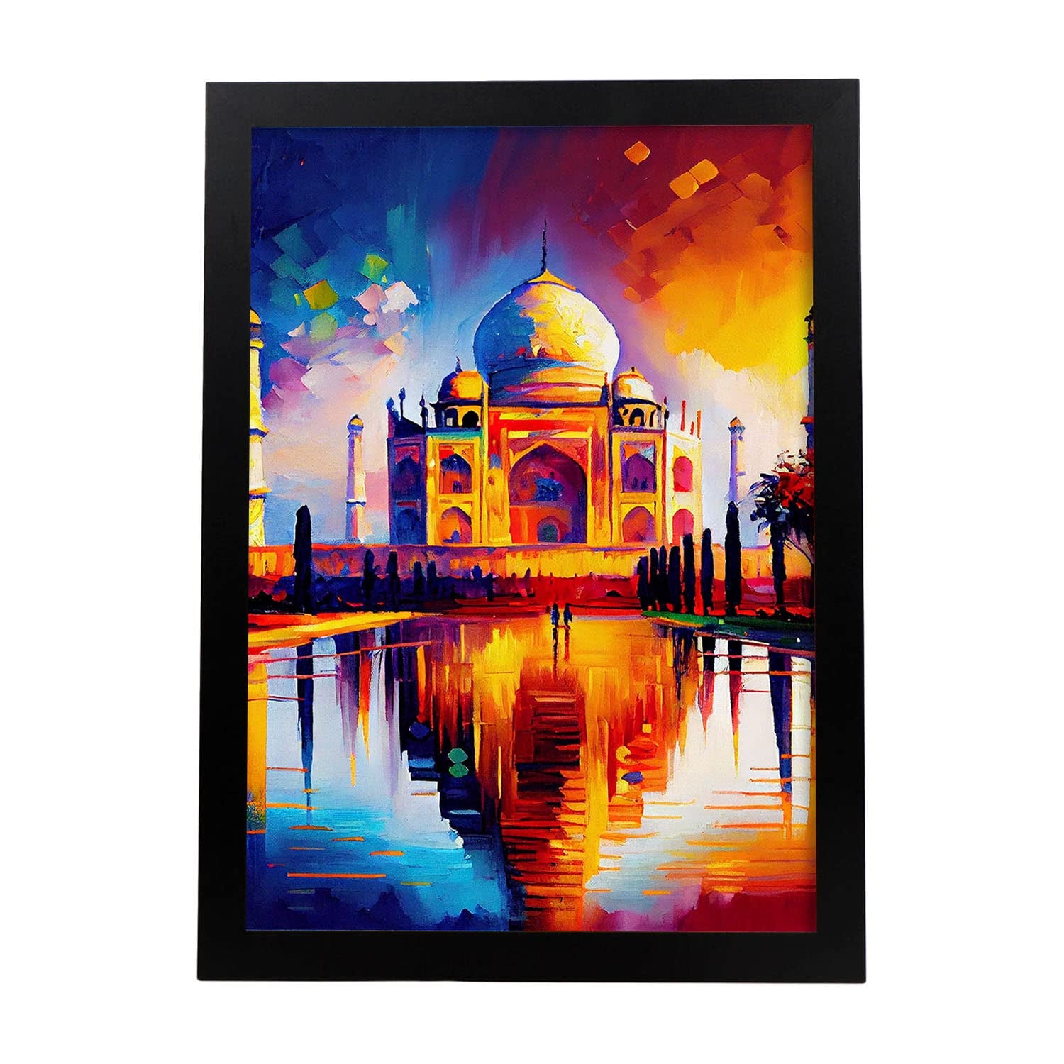 Grande Mosquée Cheikh Zayed Affiche De Style Peinture À L'huile Illustrations De Monuments Et De Villes En Style Photographique Couleur A3 Sans Cadre | Leroy Merlin