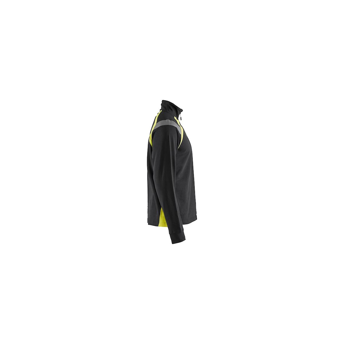 Sweat col camionneur détails fluo Noir/Jaune fluo - Blaklader - Taille L - 4