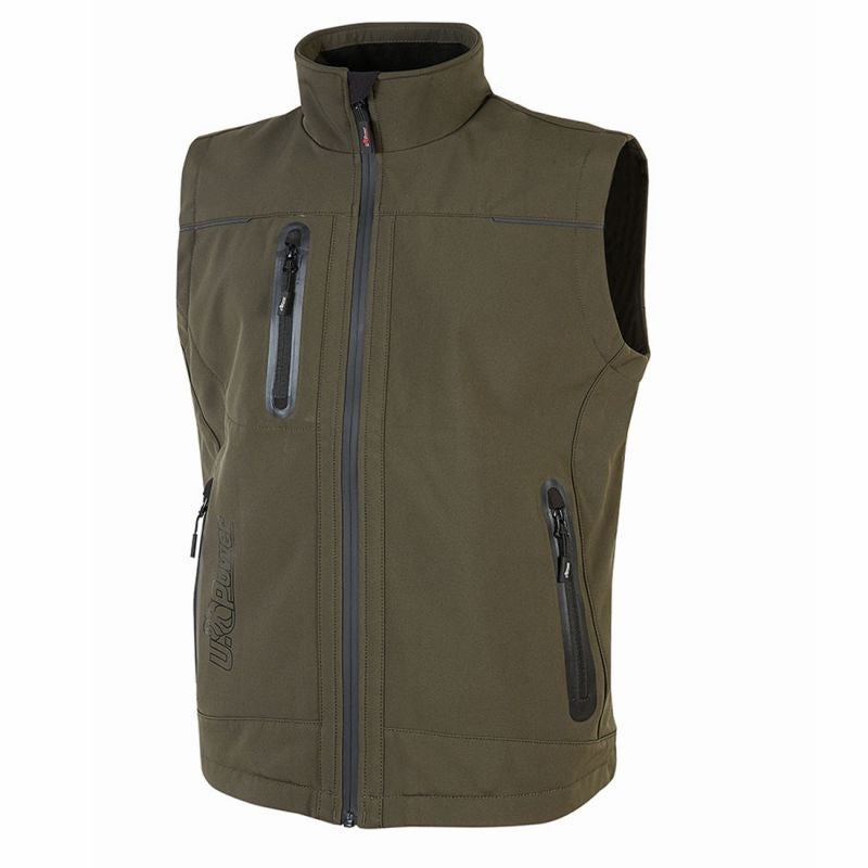 Gilet Da Lavoro U-Power - Tessuto Gris Vert Saturn, Robust E Comodo