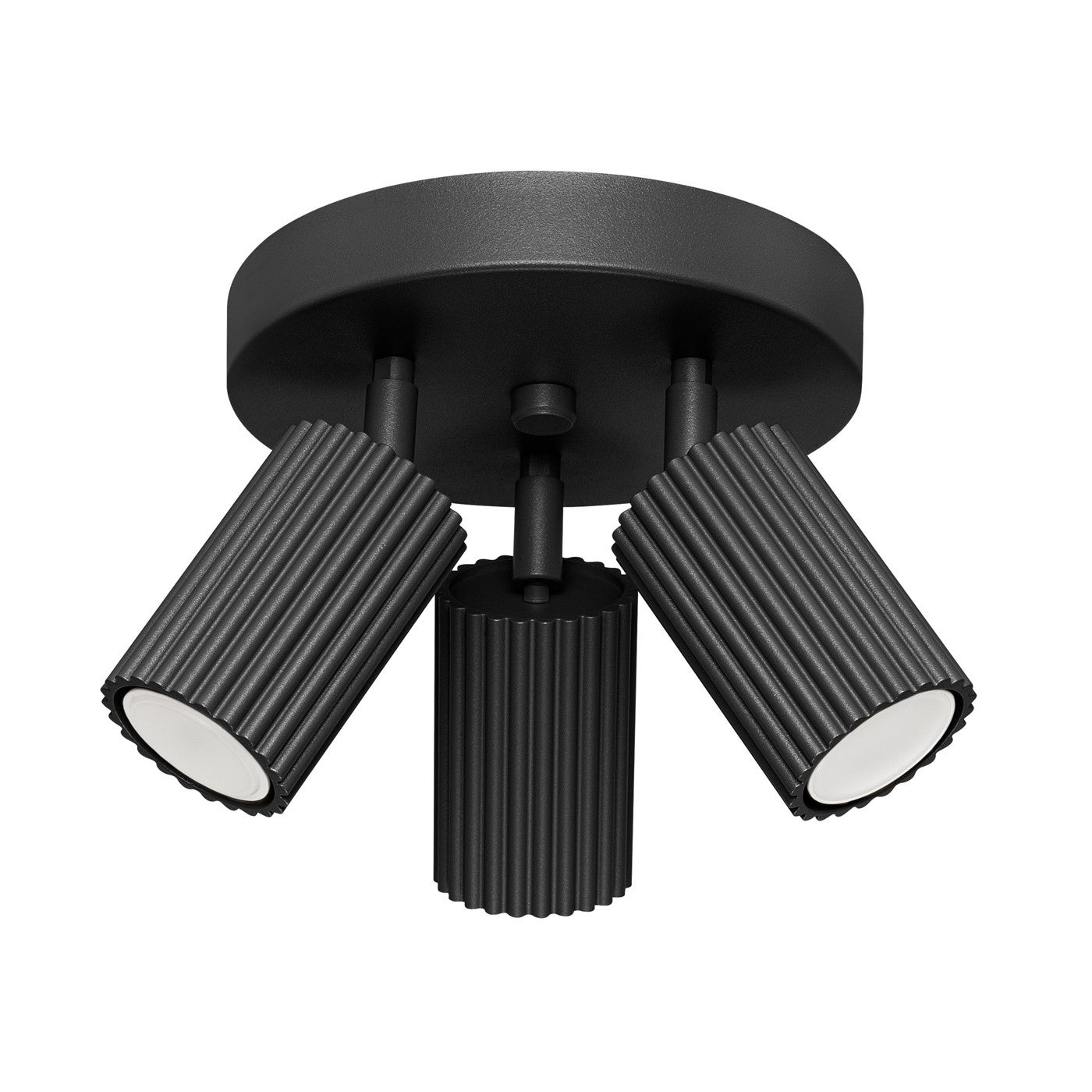 Reflektor sufitowy spot natynkowy Karbon okrągły czarny 3xGU10x10W wym: 18 x 19,5 x 19,5 cm aluminium Sollux Lighting