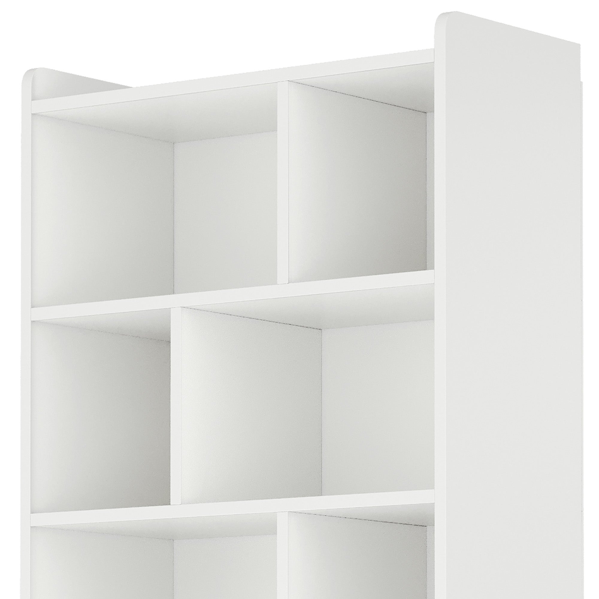 YITAHOME Estantería 4 Niveles con Puertas y Armarios Blanca (60x30x159) - 9