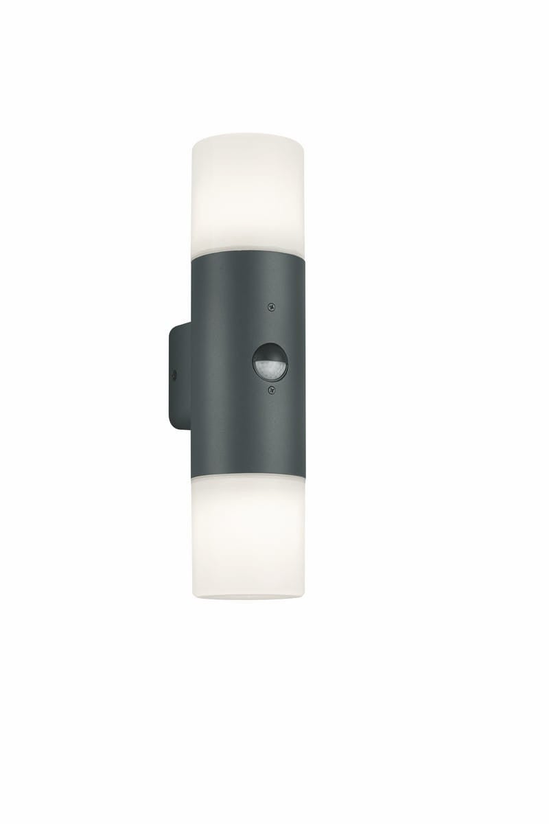 Kinkiet zewnętrzny z czujnikiem ruchu HOOSIC antracyt 2xE27x28W aluminium wym:33x8,5x8,5cm IP44 Trio